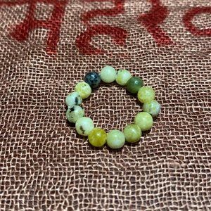 Yellow Turquoise Beaded Ring